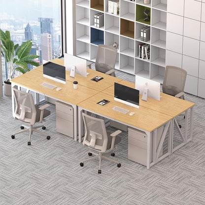 NSdirect Computer Desk 63×23.6Inch Gaming Desk with Deeper & Thicker Desktop, Office Desk Work Desk for Home Office, Natural
